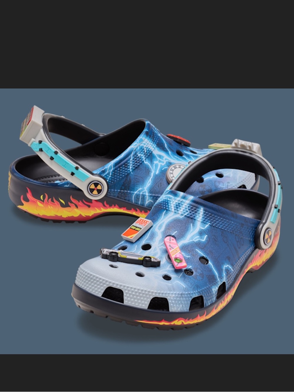 NWT Back to the Future movie Crocs light up Jibbitz M5 W7